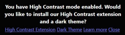 how to enable high contrast themes