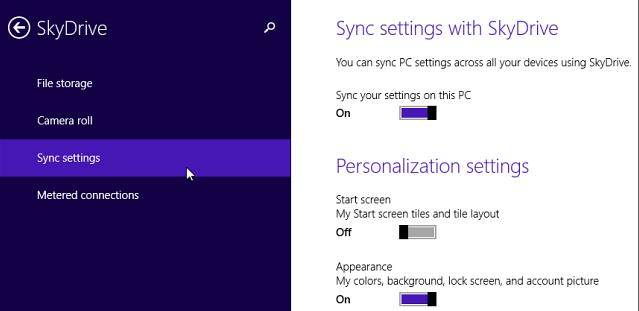 remove synced data from onedrive in windows 8.1