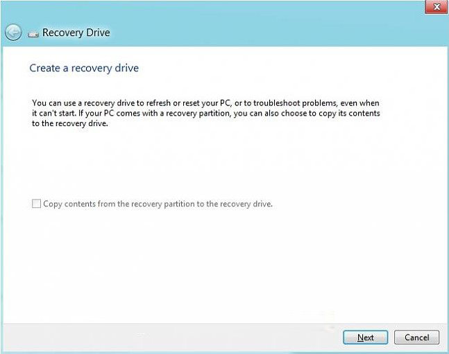 create recovery usb flash drive in windows 8.1