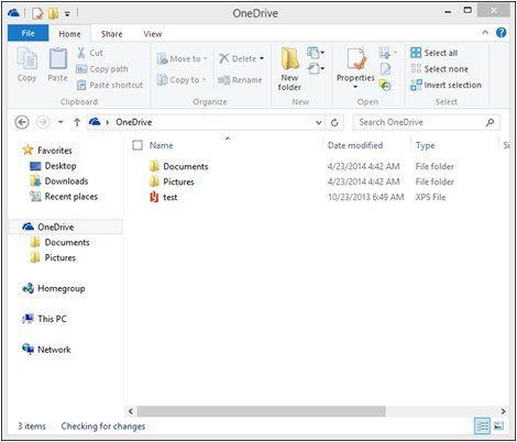 change the default onedrive folder in windows 8.1