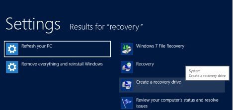 how to create a usb recovery drive in windows 8.1