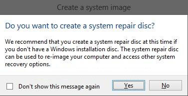 how to set up system image in windows 8.1