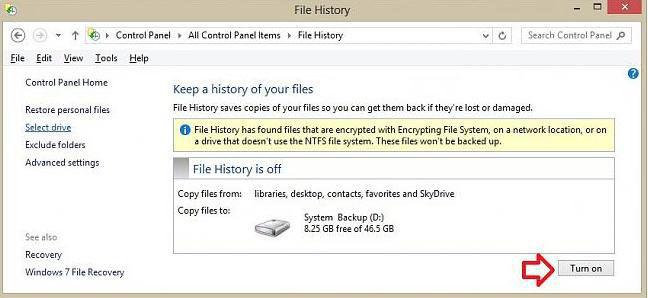 how to back up data with file history in windows 8.1