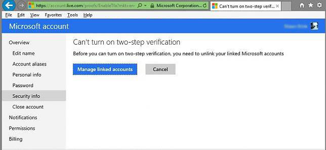 enable two-step verification for microsoft account