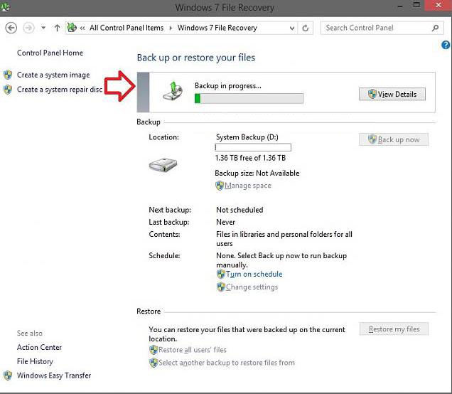 how to backup windows 8 files with windows backup