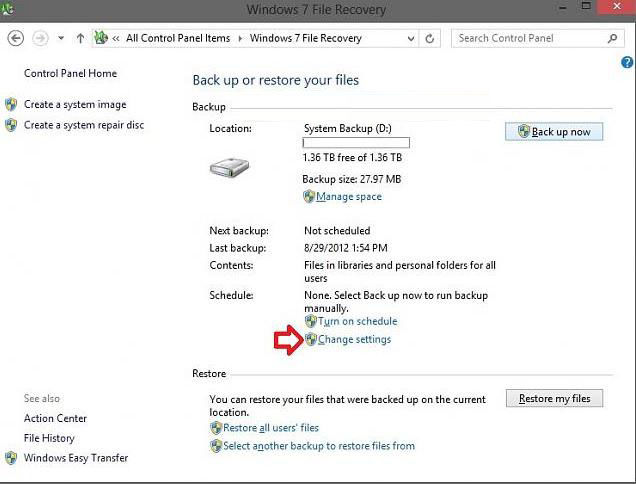 how to backup windows 8 files with windows backup