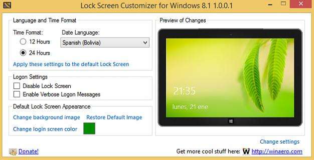 how to change default lock screen in windows 8