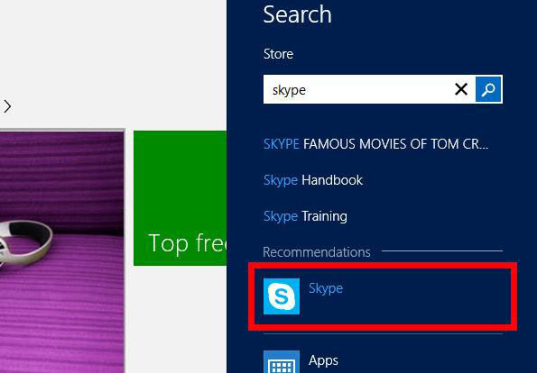 how to start skype in windows 8