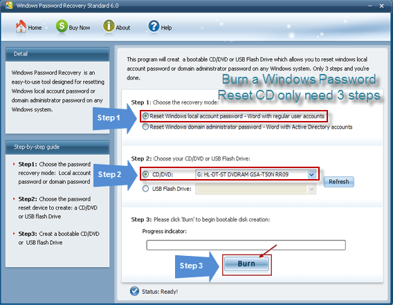 Windows Password Recovery Standard