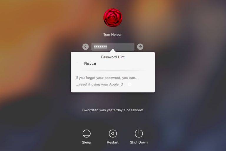 forget mac password