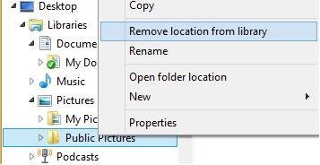 how to remove folders in library