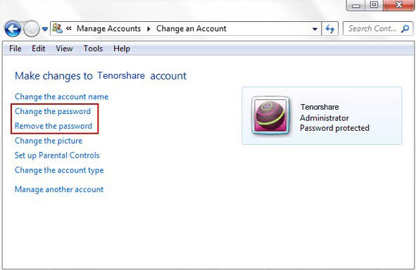  remove windows 7 password