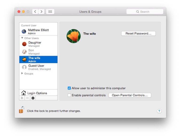 reset mac password