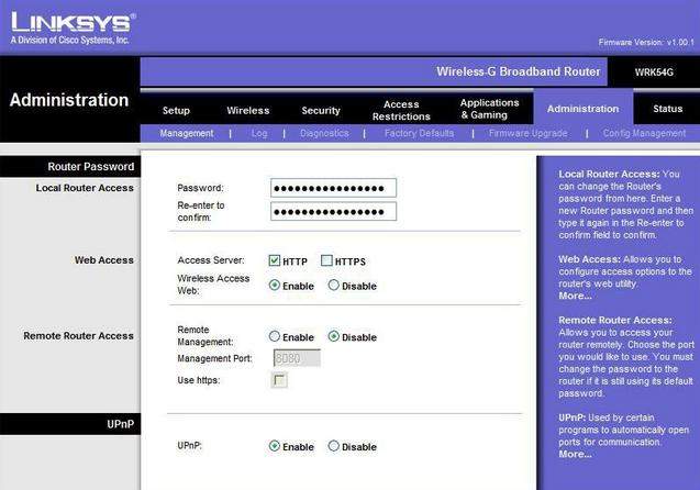 change wireless router's password