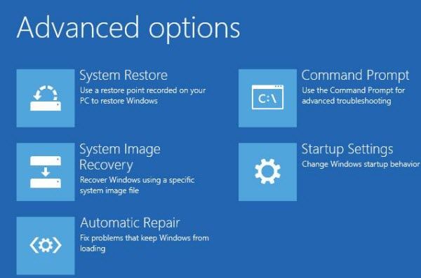 how to use advanced startup options to fix windows 8 computer