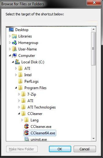 create a shortcut of a file folder drive or program in windows