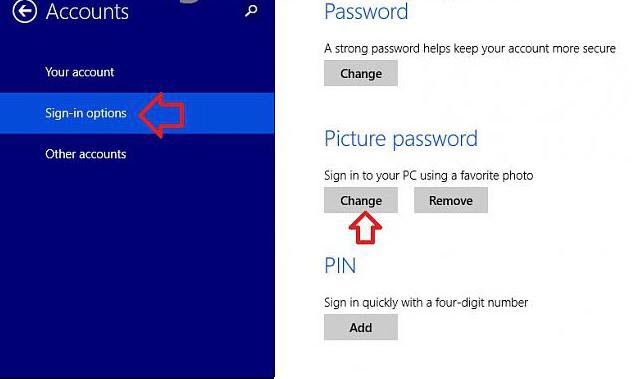 how to change picture password in windows 8.1