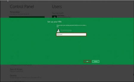 how to setup PIN login on Windows 8