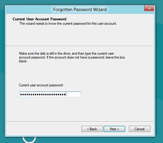 create a windows password reset disk