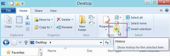 restore files from file history on windows 8