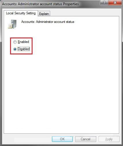 activate built-in administrator account in windows 7