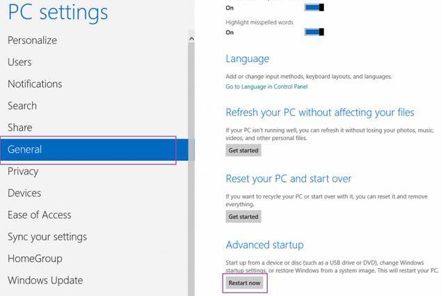 windows 8 boot options menu