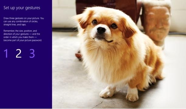 sign in with picture password in Windows 8