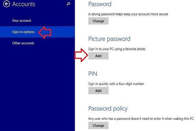 how to create a picture password in windows 8.1