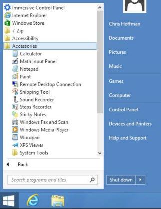  windows 8 start menu