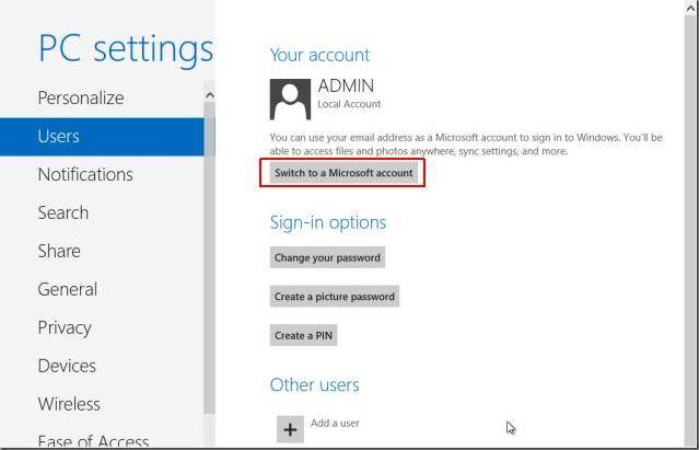 how to switch to microsoft account