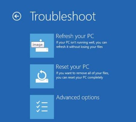 use advanced startup options to fix windows 8 computer