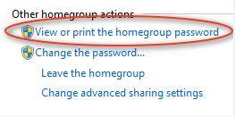 view windows 7 homegroup password