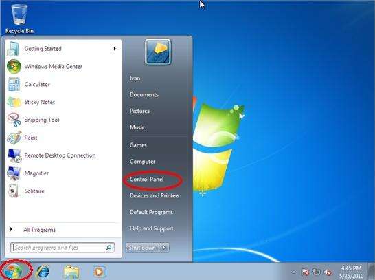 create a password in windows 7