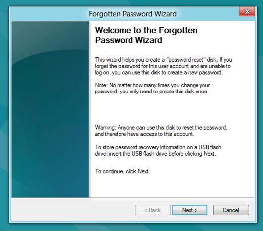 create a windows 7 password reset disk