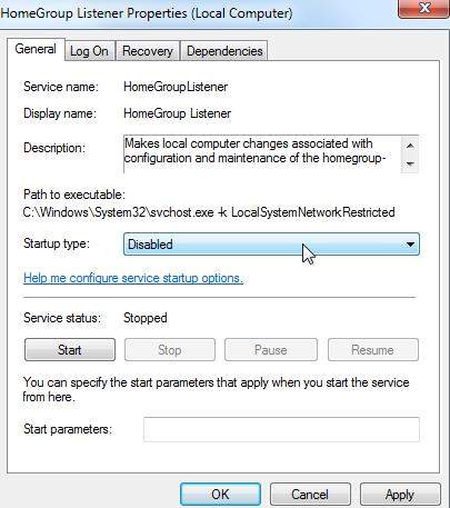 how to remove homegroup from windows 7