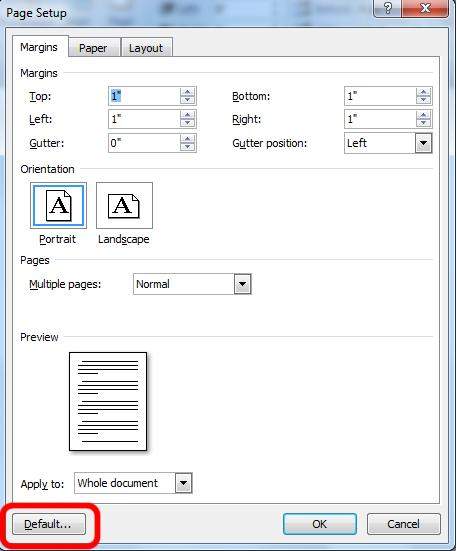 change font's default style in word