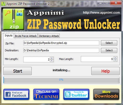 ZIP password recovery freeware