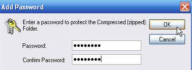 how to password protect a zip file