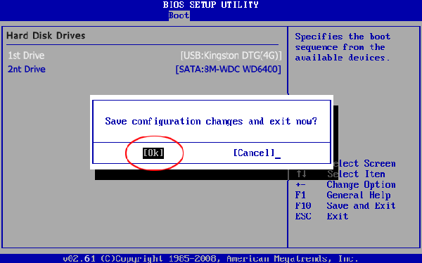 bios boot from usb