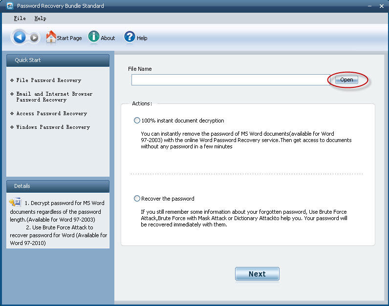 recover lost excel password