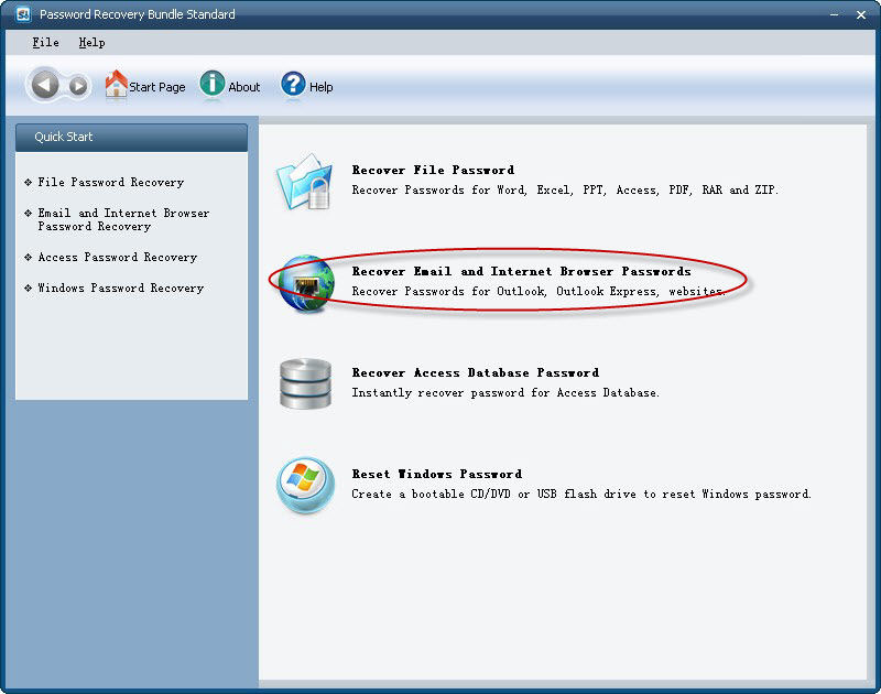 recover Email and Internet Browser Passwords