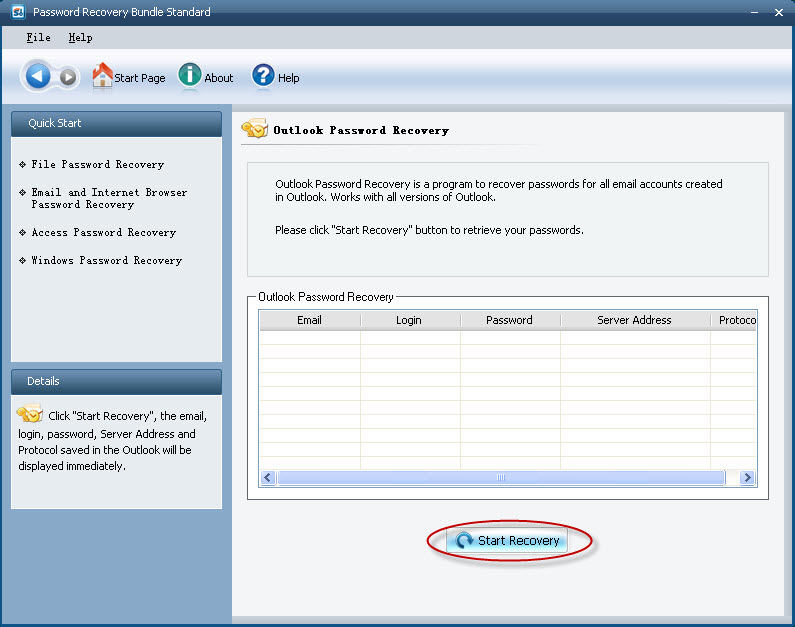 recover disappeared outlook password