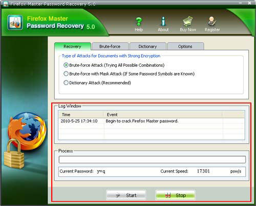 crack Firefox Master Password