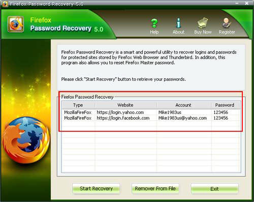 view firefox password