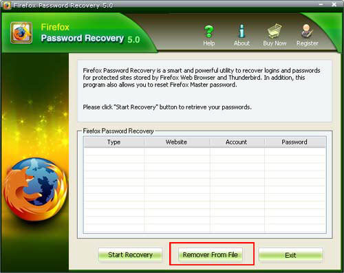 recover Firefox passwords