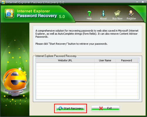 Internet Explorer Password Recovery