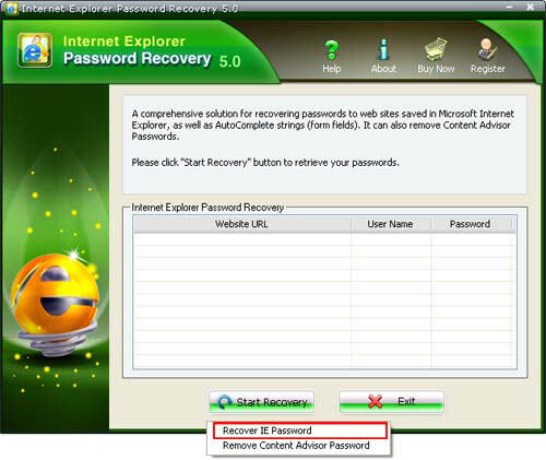 Recover Internet Explorer Password