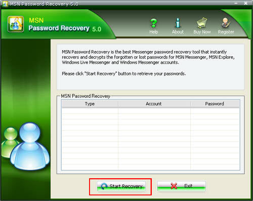 recover MSN Password