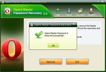 Remove Opera Master Password