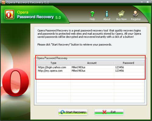 Opera Saved Password